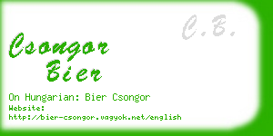 csongor bier business card